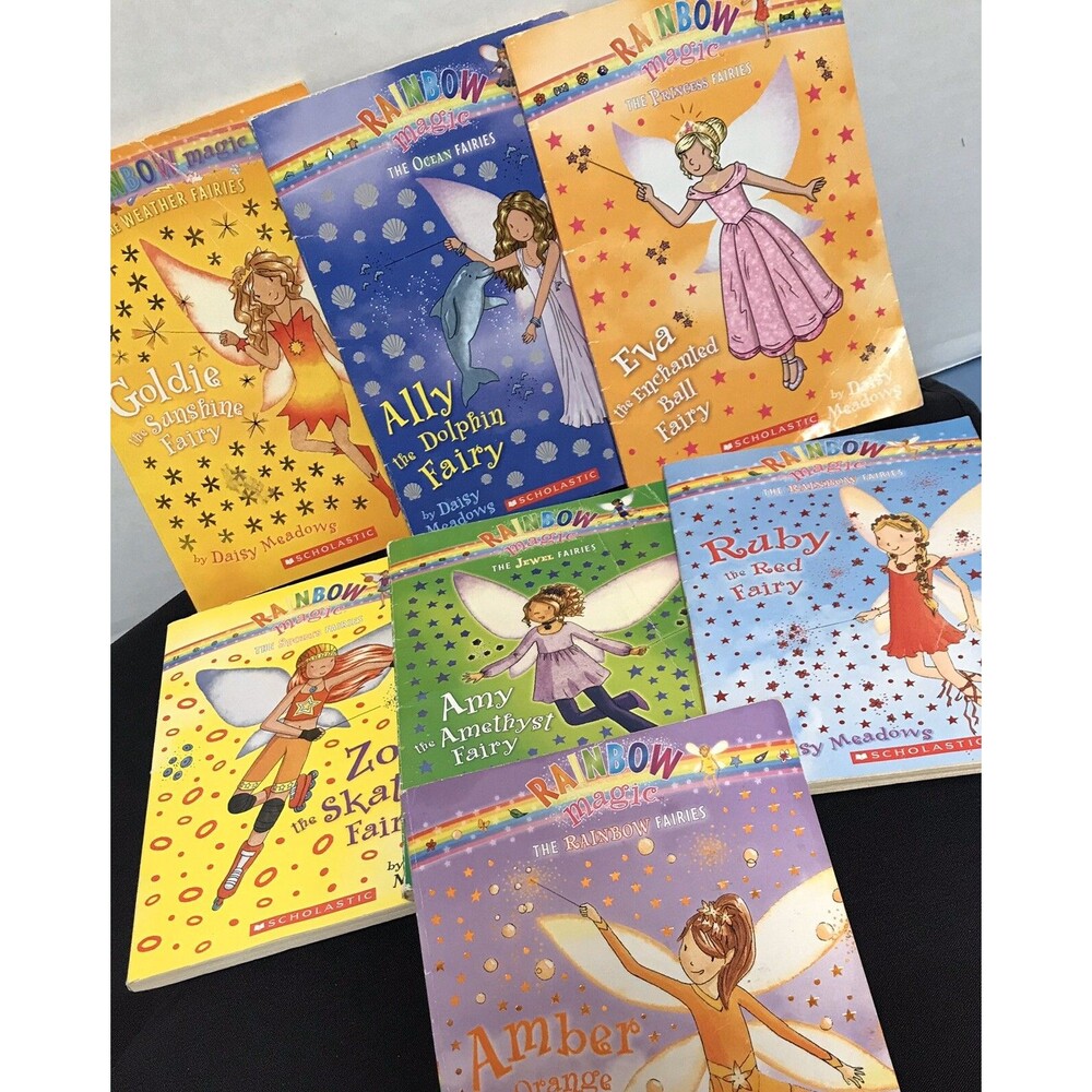 Rainbow Magic Fairy paperback books by Daisy Meadows Scholastic Set of 7